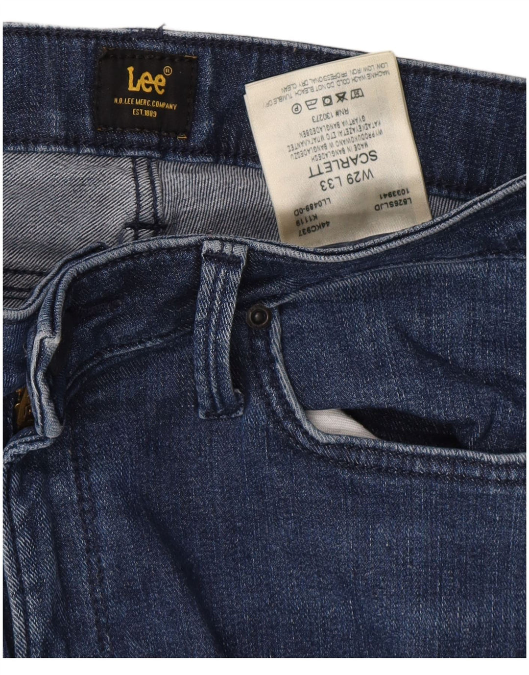 Женские джинсы скинни LEE Scarlett W29 L30, синий хлопок