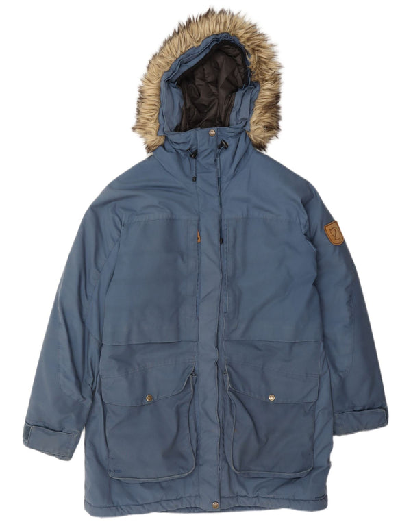 Женская парка с капюшоном Fjall Raven UK 16, большой синий полиамид