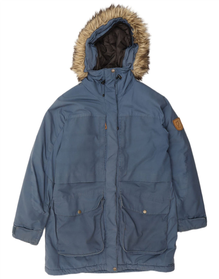Женская парка с капюшоном Fjall Raven UK 16, большой синий полиамид