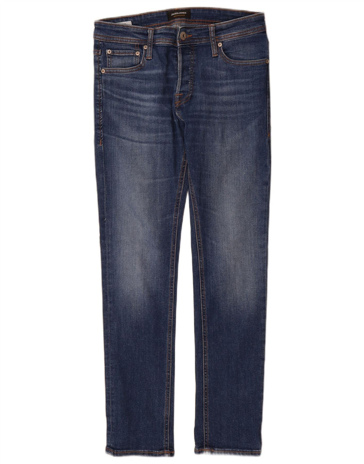 Мужские джинсы GLENN Slim W29 L30 Jack & Jones, синий хлопок