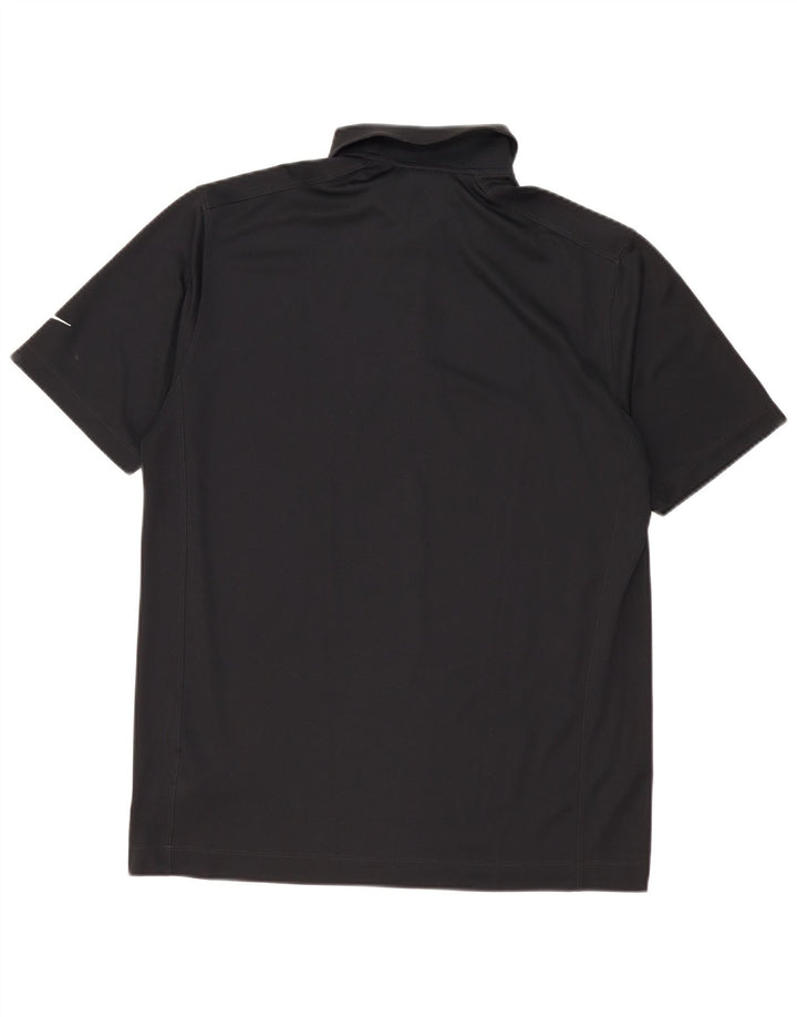Мужская рубашка-поло Nike Dri Fit, большая черная, полиэстер