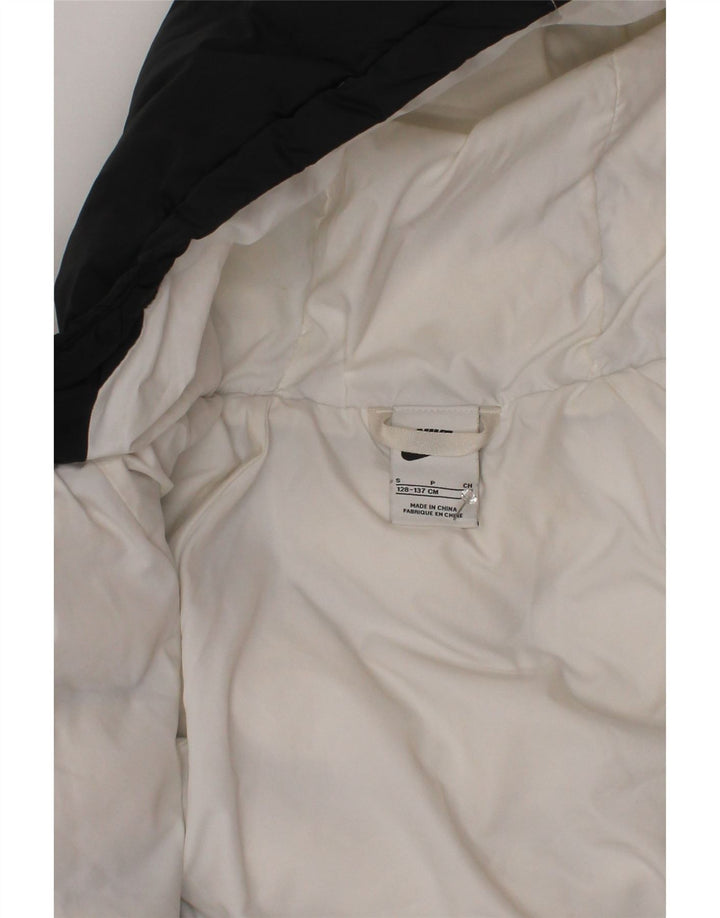 Утепленная куртка с капюшоном Nike для девочек 8–9 лет, маленькая черная, полиэстер