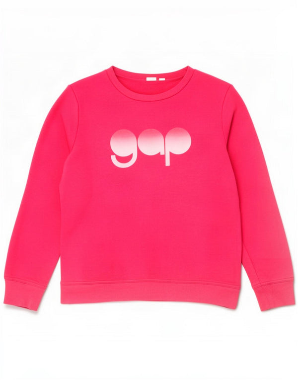 Женский джемпер оверсайз с рисунком Gap UK 6 XS, розовый хлопок