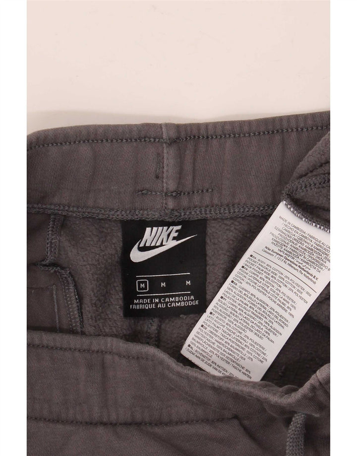 Мужские спортивные брюки с графическим рисунком Nike, хлопковые джоггеры среднего серого цвета
