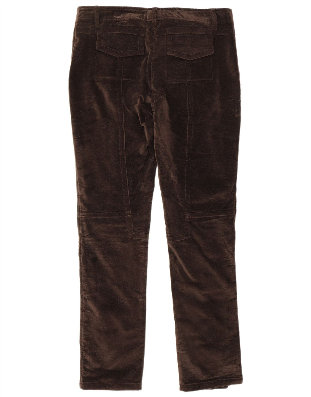 BLUMARINE Женские бархатные повседневные брюки узкого кроя IT 44 Medium W32 L30 Коричневые