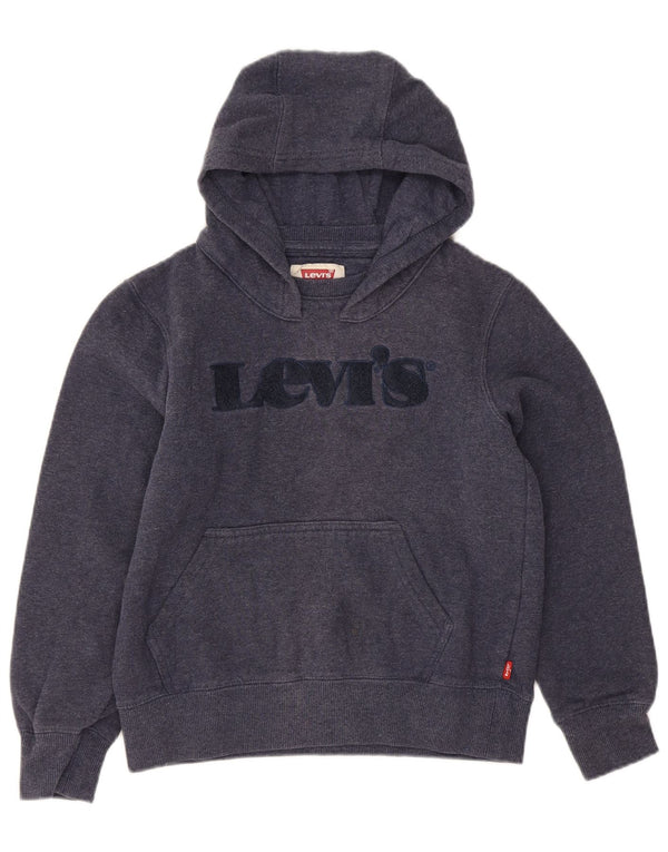 Джемпер с капюшоном Levi's для мальчиков 9–10 лет, темно-синий, хлопок