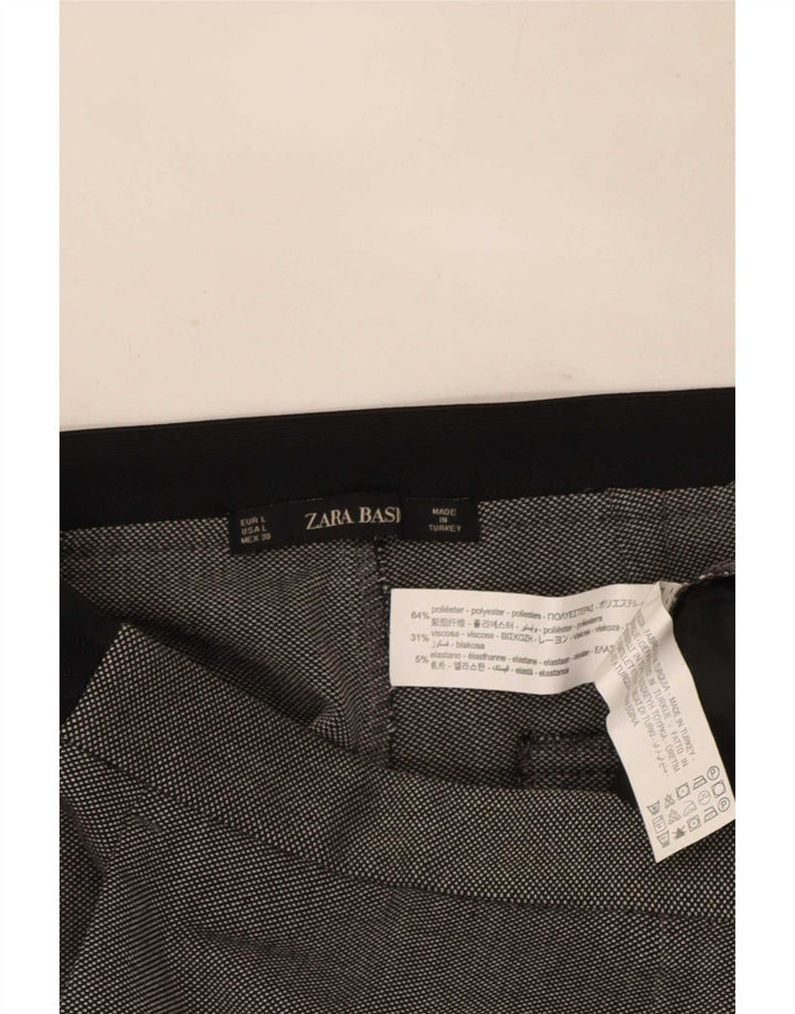 Женские узкие костюмные брюки Zara, большие, W30 L28, серые, полиэстер с цветными блоками