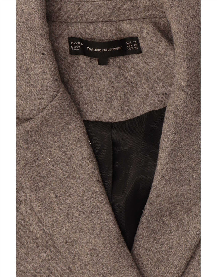 Женское двубортное пальто оверсайз Zara UK 6 XS серое