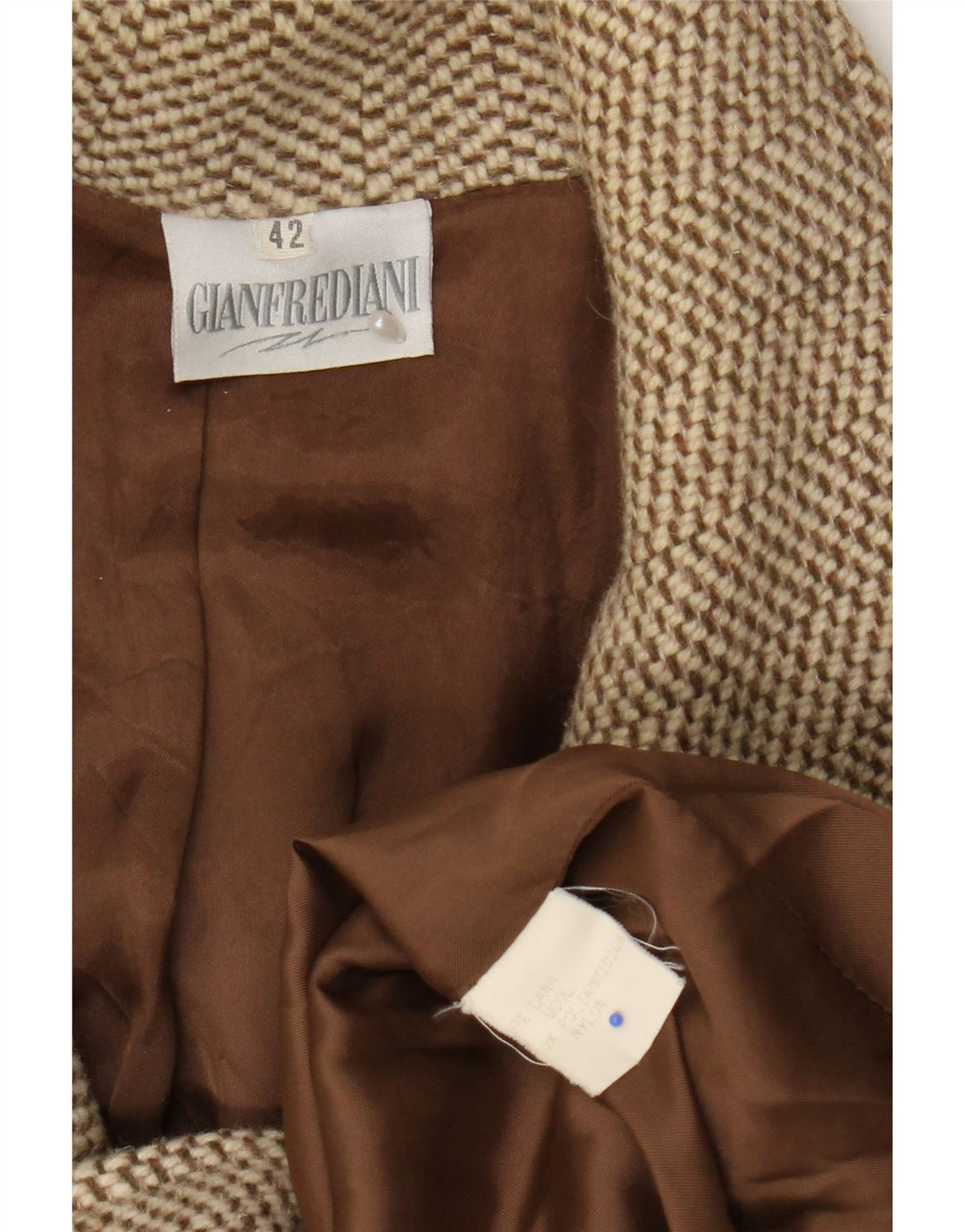 Женский двубортный пиджак Gianfrediani IT 42 Medium Brown Wool