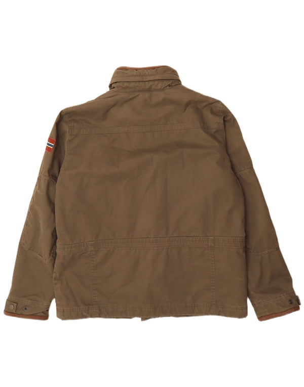 Мужская куртка Napapijri Geographic Utility UK 42 XL, хлопок цвета хаки