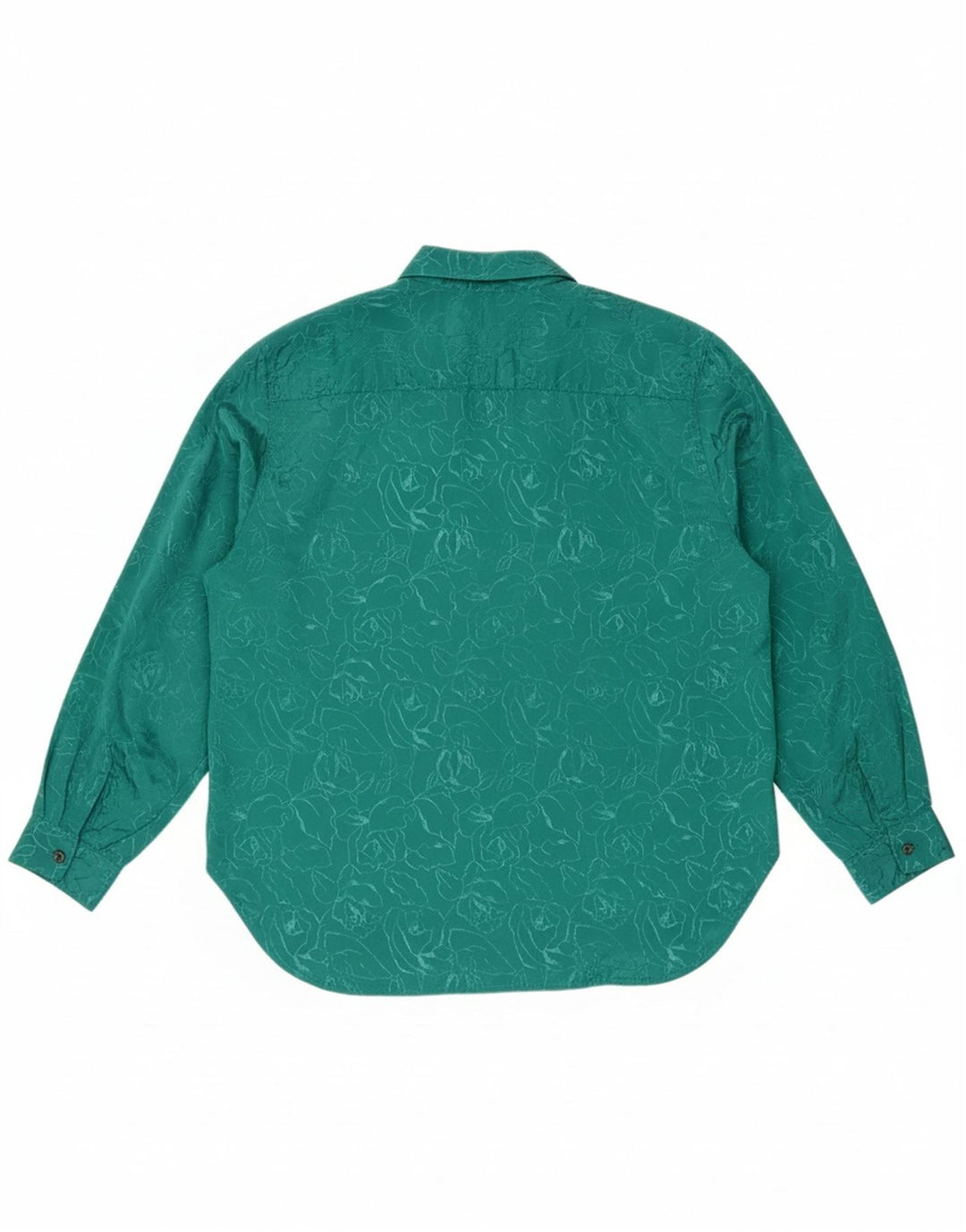 STUDIO DEE Womens Longline Loose Fit Shirt UK 12 Medium Green Floral