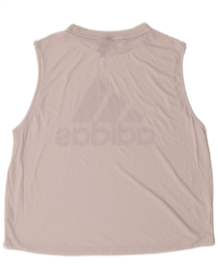 Мужской жилет с рисунком ADIDAS, большой белый спортивный топ