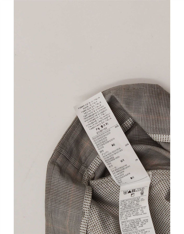 Женские узкие костюмные брюки Sisley IT 42 Medium W30 L33 Серый полиэстер в клетку