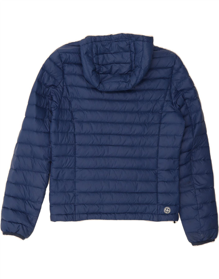 COLMAR Womens Hooded Padded Jacket IT 46 Large Blue Vintage Colmar and Second-Hand Colmar from Messina Hembry 