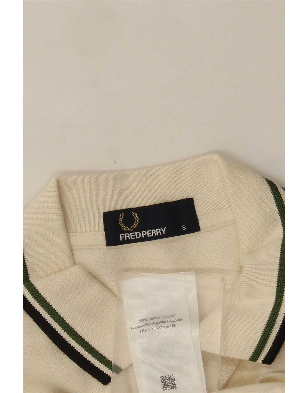 Мужская рубашка-поло Fred Perry, маленький белый хлопок