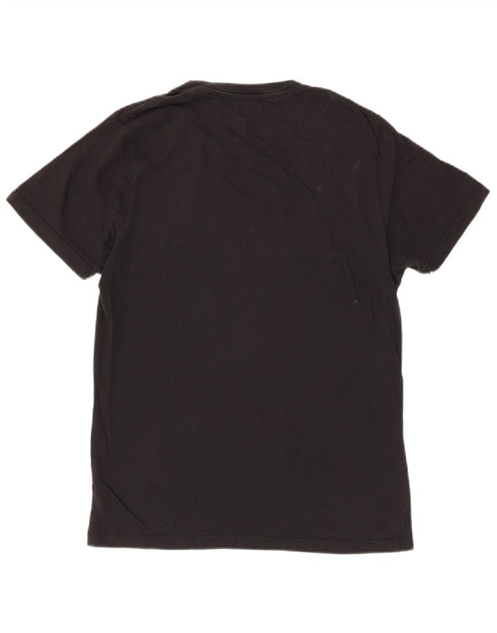Мужская футболка с рисунком Jack & Jones из хлопка среднего размера, черная