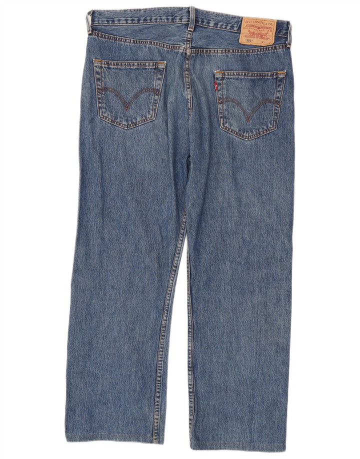 Мужские прямые джинсы Levi's 501 W36 L28 синие, хлопок