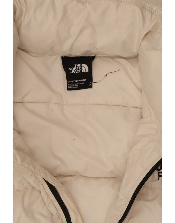 Женская стеганая куртка с капюшоном The North Face UK 10, маленький размер, белый полиэстер