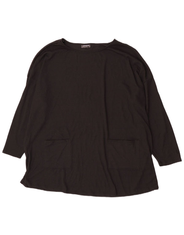 Женское платье-туника с длинными рукавами Marks & Spencer UK 20 2XL, черное