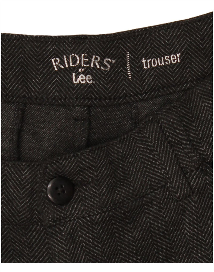 LEE Женские укороченные брюки Riders Bootcut W32 L25 Серые с рисунком «елочка»