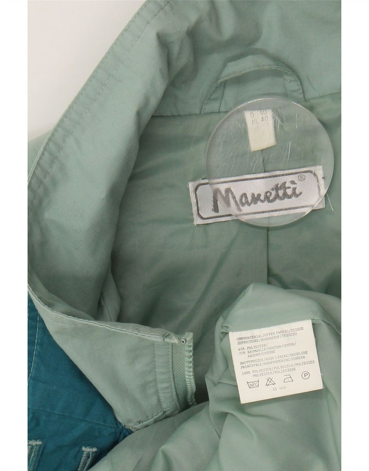 VINTAGE Womens Oversized Windbreaker Jacket UK 14 Large Green Polyester Vintage Vintage and Second-Hand Vintage from Messina Hembry 