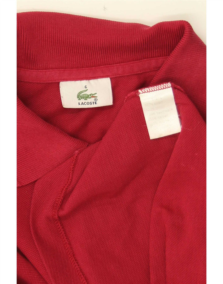 Мужская рубашка-поло Lacoste, размер 6 XL, красный хлопок