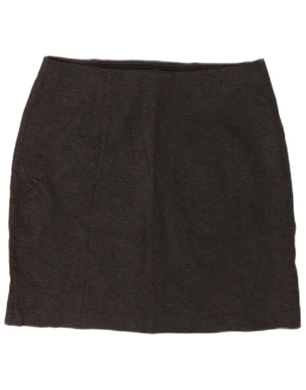 Женская юбка миди Marks & Spencer UK 14, большая W34, серая, вискоза, классическая