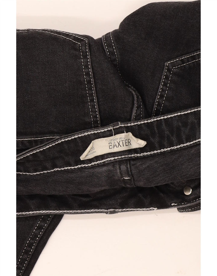 TOPSHOP Женские укороченные джинсы Baxter Slim W26 L25, черные