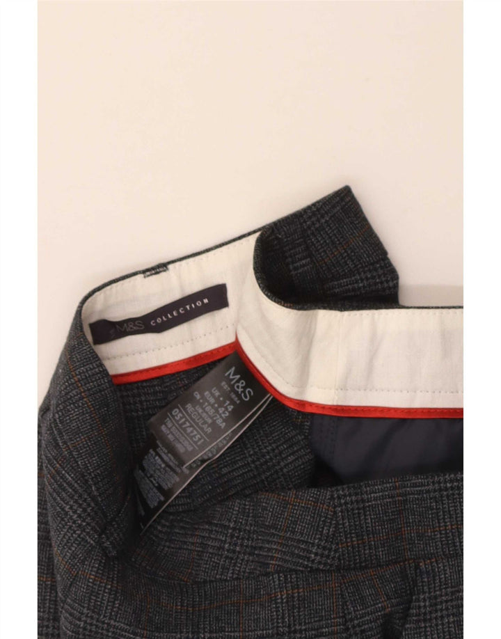 Женские брюки чинос Marks & Spencer UK 14 Medium W32 L27 Серые в клетку