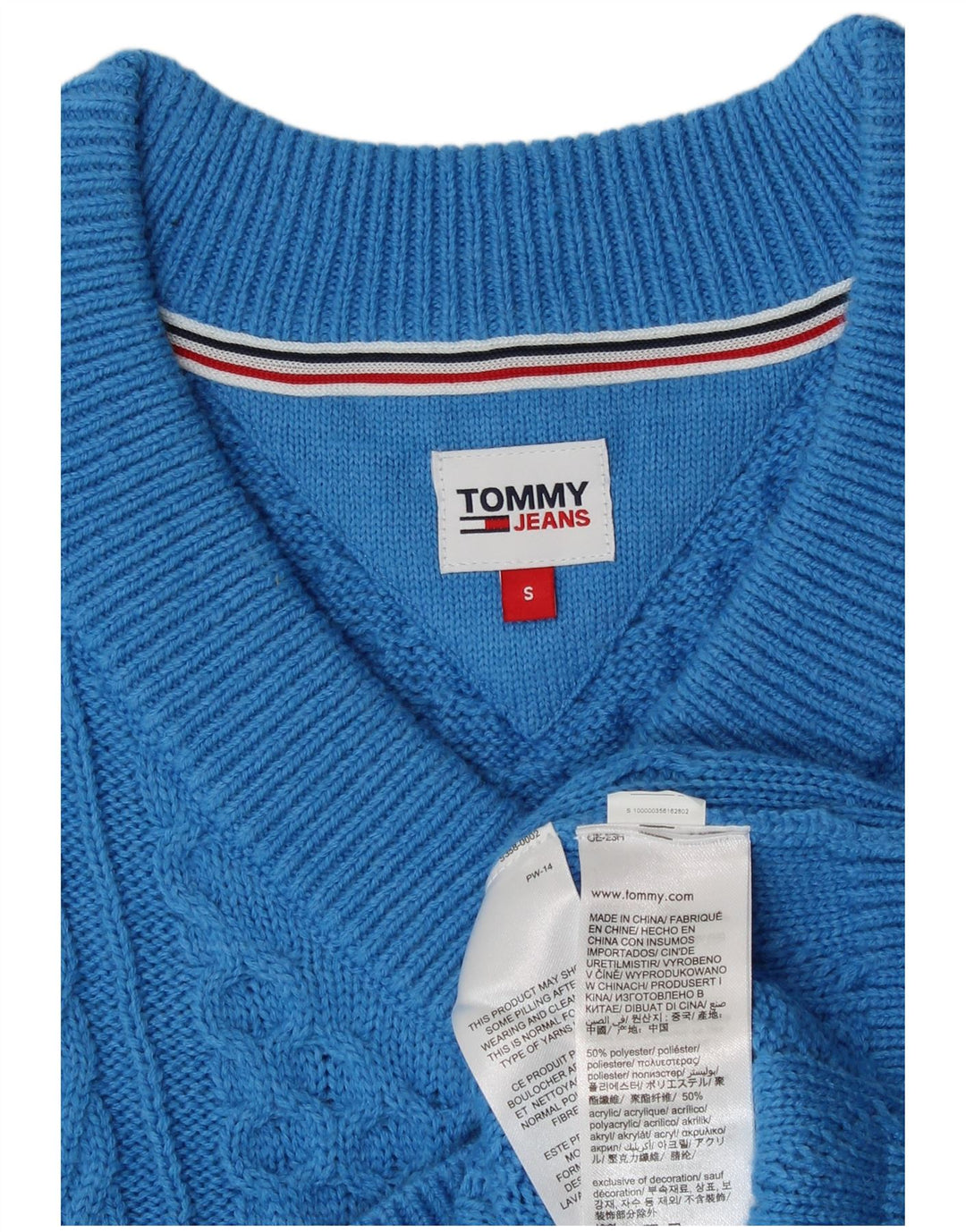 Женская майка без рукавов Tommy Hilfiger UK 10, маленький синий полиэстер