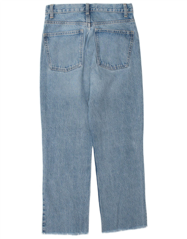 Женские прямые джинсы ZARA с высокой талией EU 36 XS W26 L26, синий хлопок