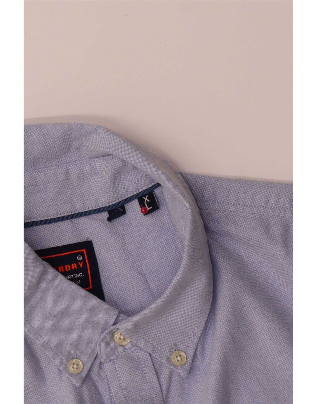 Мужская рубашка Superdry XL, синяя, хлопок