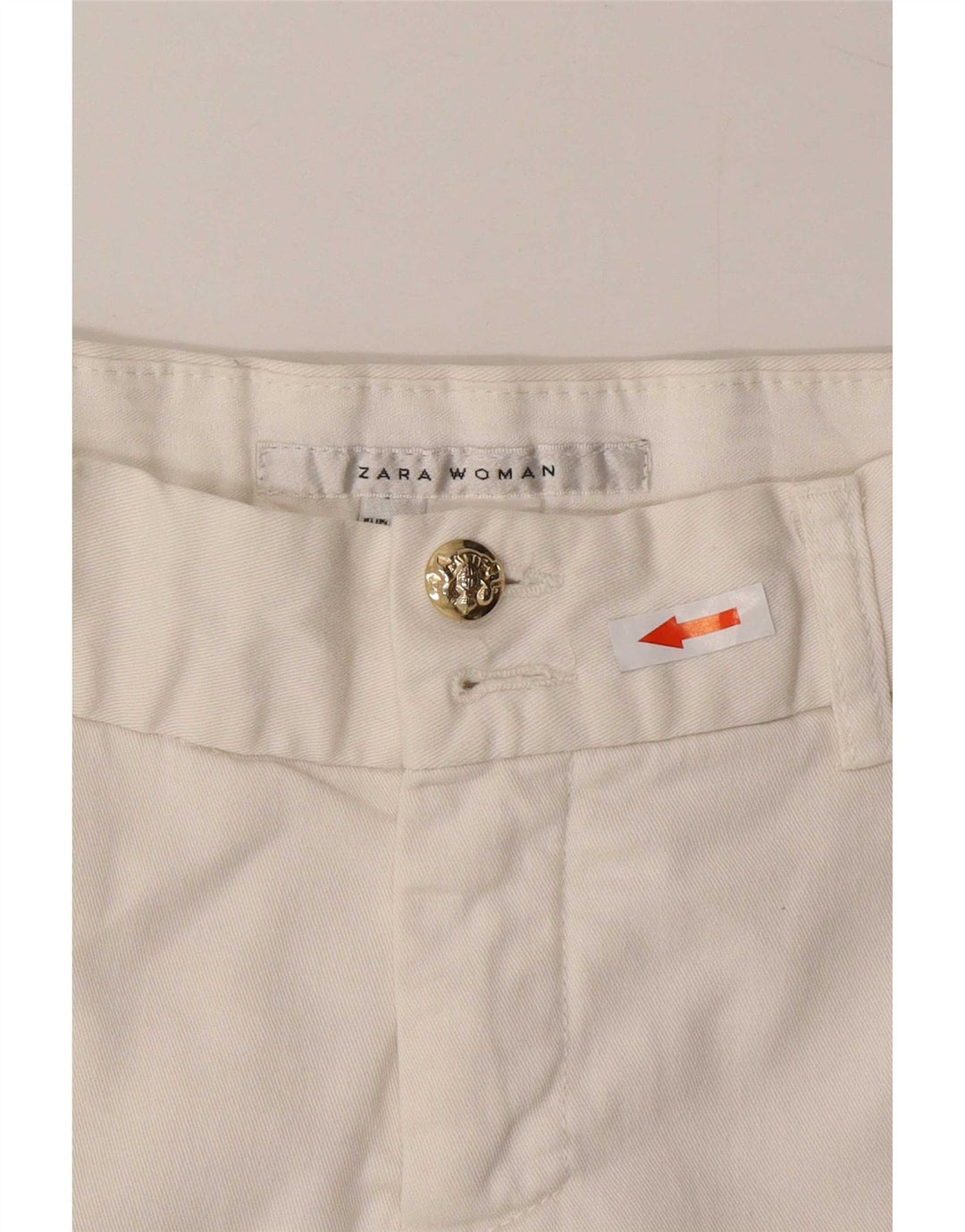 Zara Женские шорты чинос W30, белый хлопок, средний размер W30