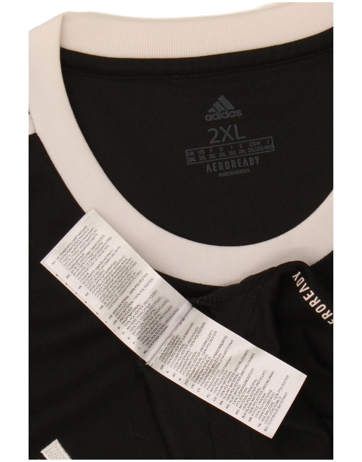 Adidas Мужская футболка Aeroready Top 2XL Черный полиэстер