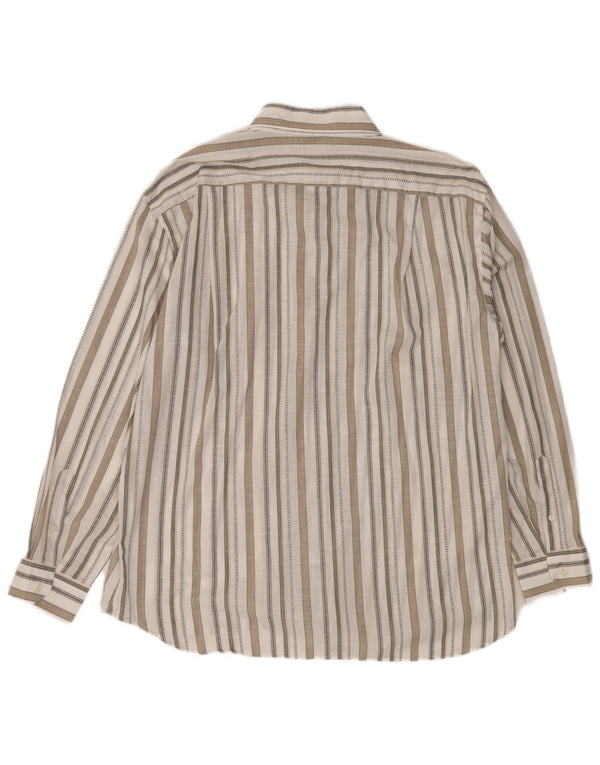 Мужская рубашка ROCCOBAROCCO, размер 45, 18, 2XL, белая полоска