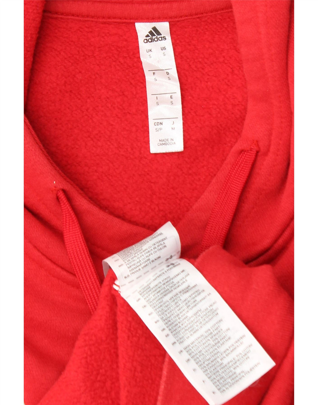Мужской джемпер с капюшоном ADIDAS, маленький красный, хлопок