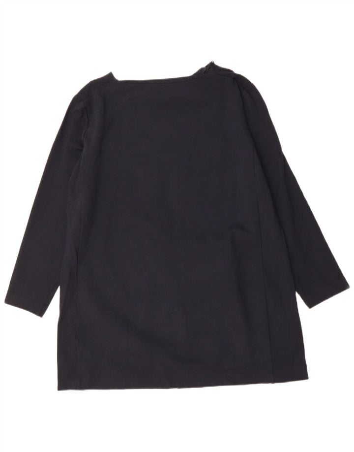 Женское платье-туника COS UK 16, большой размер, темно-синий, вискоза