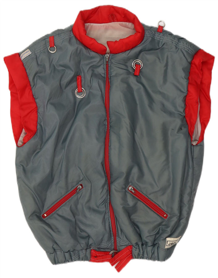 Женский жилет JACK DANIELS UK 16, большой серый с цветными блоками