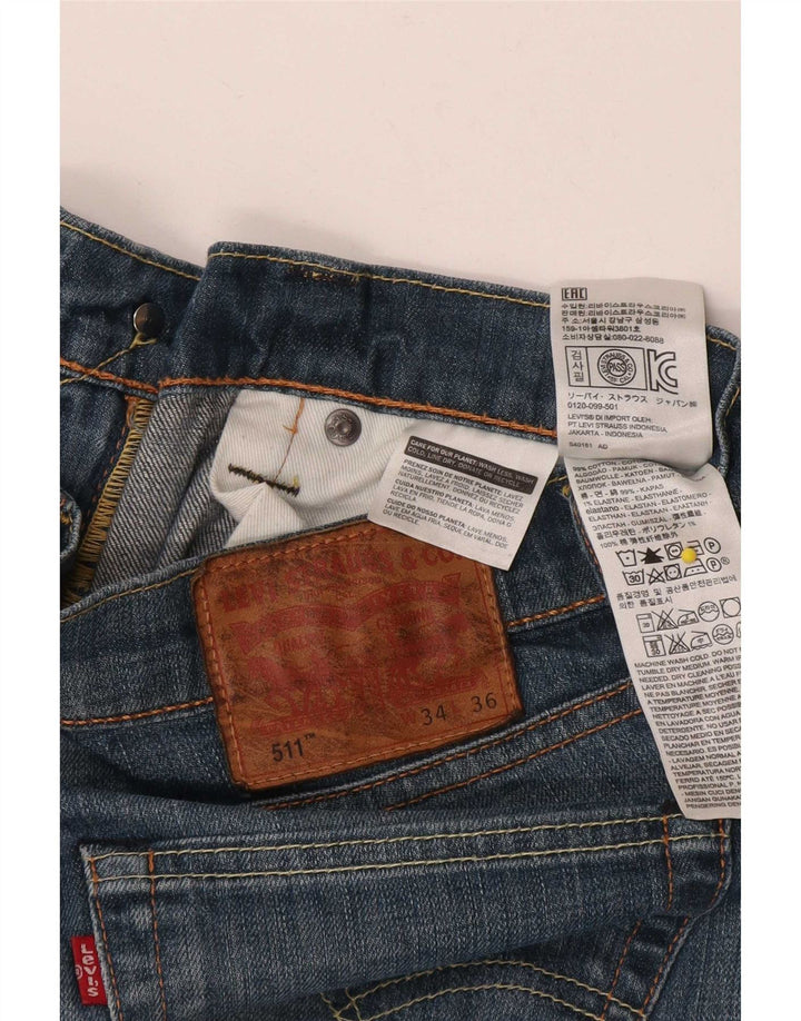 Мужские джинсы Levi's Slim 511 W34 L36 синие, хлопок
