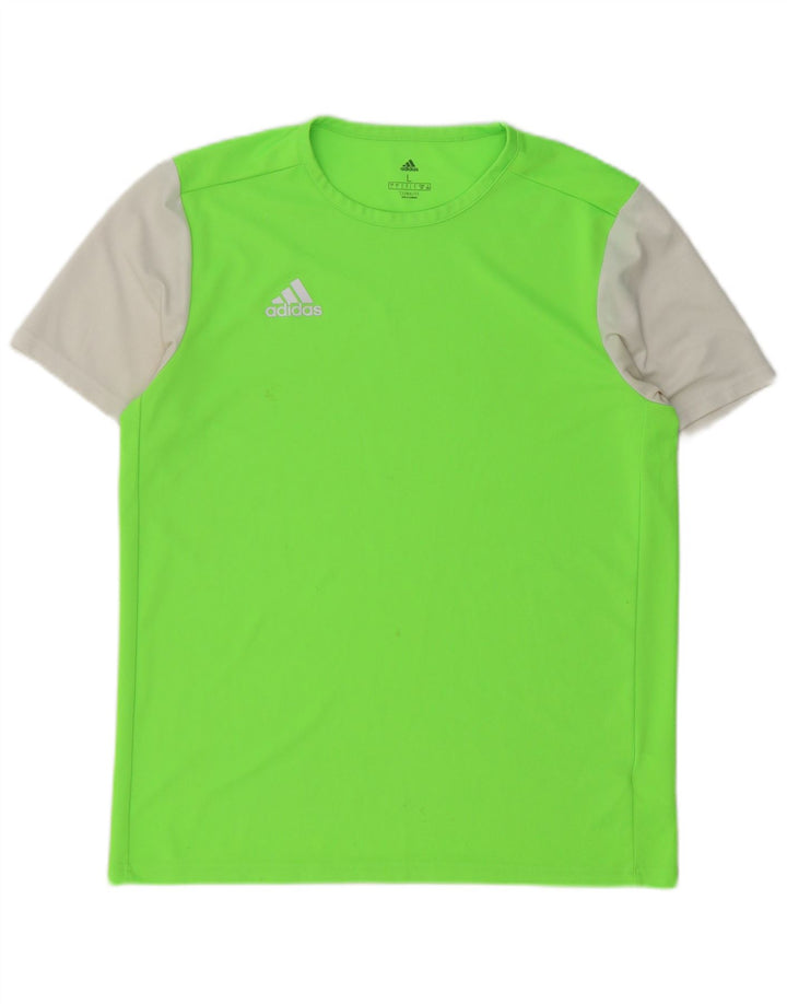Мужская футболка Adidas Climalite, большой зеленый полиэстер с цветными блоками