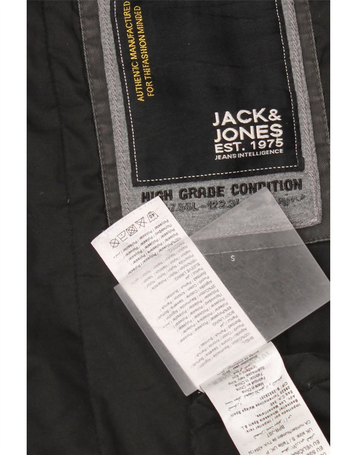 Мужская куртка в стиле милитари Jack & Jones UK 36, маленький серый хлопок