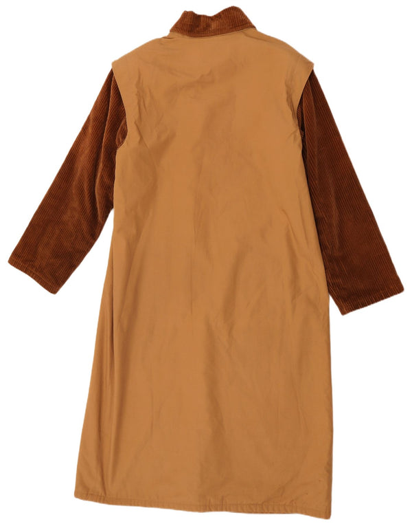 Винтажное женское пальто UK 16, большое коричневое цветное блокнот