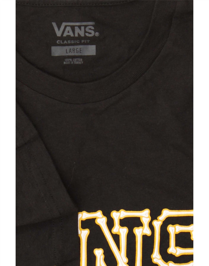 Мужская футболка с рисунком Vans, большой черный хлопок