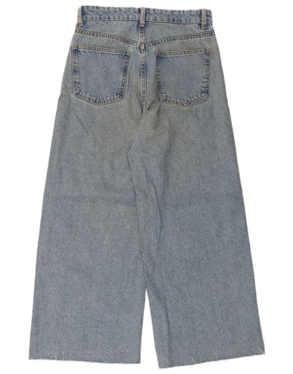 Женские укороченные широкие джинсы с высокой талией Zara EU 36 XS W26 L25, синий хлопок