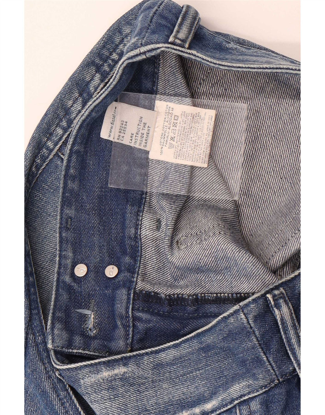 Женские укороченные джинсы Diesel W26 L25, синий хлопок