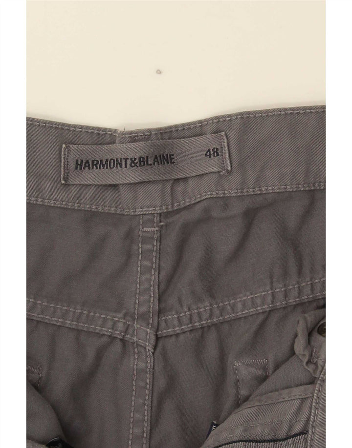 Harmont & Blaine Мужские прямые повседневные брюки IT 48 Средне-серый хлопок