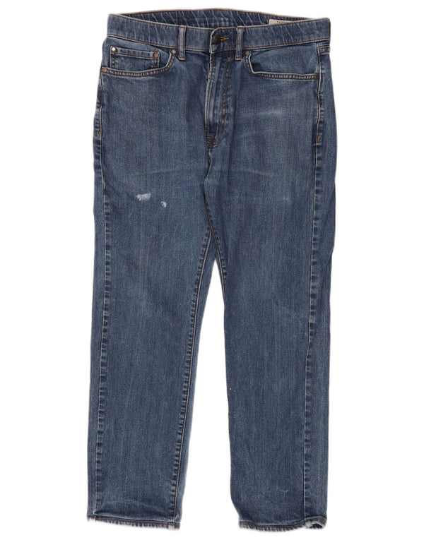 Мужские зауженные джинсы Marks & Spencer W32 L29 синие, хлопок
