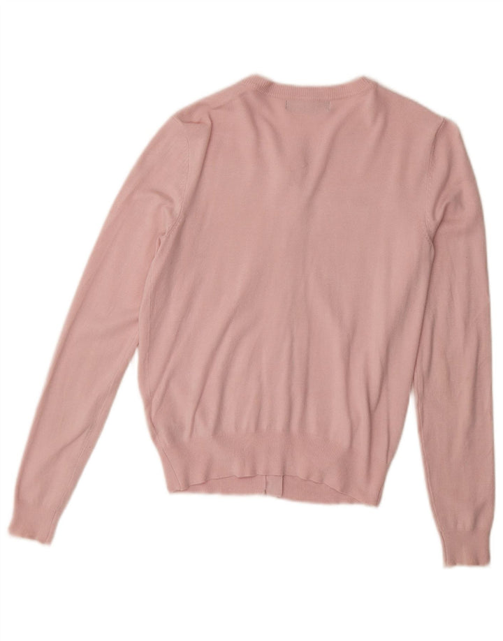 Женский свитер-кардиган MARKS & SPENCER UK 8, маленький, розовый, вискоза