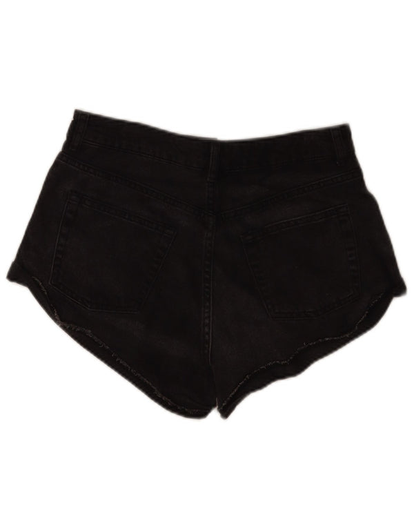 Женские джинсовые шорты Topshop UK 10, маленькие W28, черный хлопок