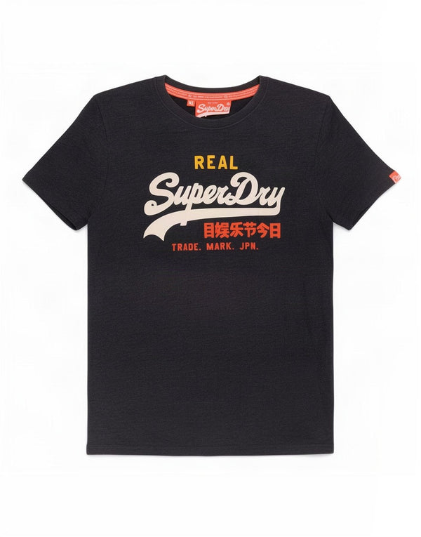 Superdry Мужская футболка с рисунком Top XL Темно-синий хлопок